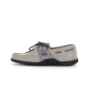 chaussure bateau en cuir gris
